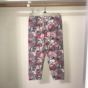 heart stretchy leggings/ pant.